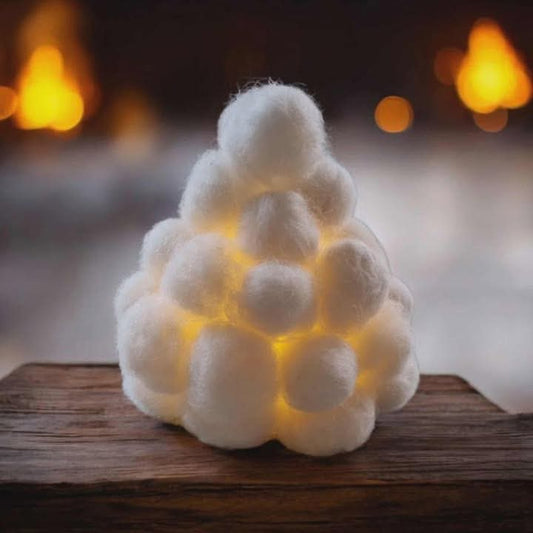 Snölykta av ull